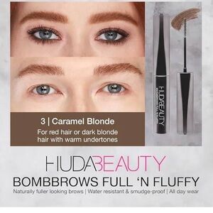 NIB HUDA BEAUTY Bomb Brows Full 'N Fluffy Eyebrow Gel - Caramel Blonde